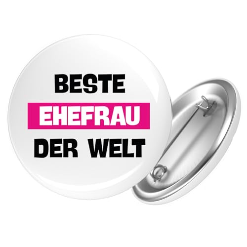 Huuraa Button Beste Ehefrau der Welt Geschenk Größe 25mm Beste Ehefrau Geschenkidee von Huuraa