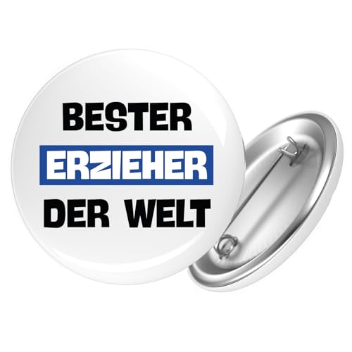 Huuraa Button Bester Erzieher der Welt Geschenk Größe 25mm Bester Erzieher Geschenkidee von Huuraa