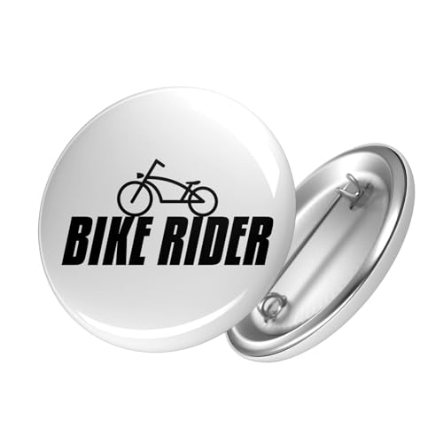 Huuraa Button Bike Rider Fahrrad Ansteckbutton Größe 25mm mit Motiv für alle Biker Geschenk Idee für Freunde und Familie von Huuraa