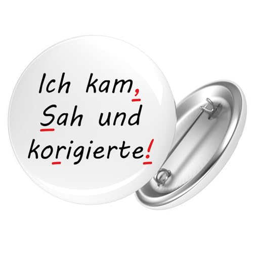 Huuraa Button Kam Sah und korigierte Korrektur Geschenk Größe 25mm Kam Sah und korigierte Geschenkidee von Huuraa