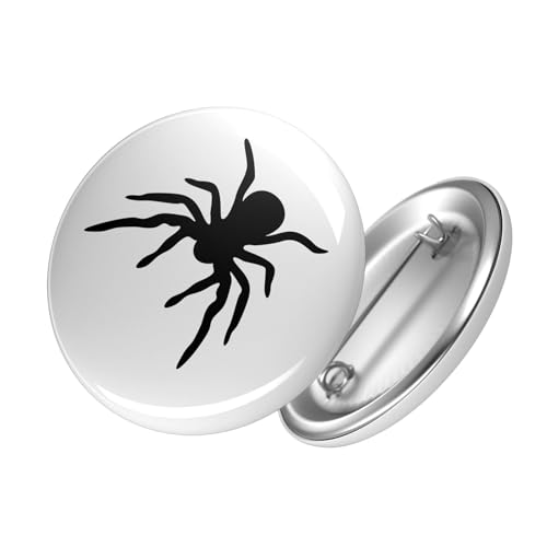 Huuraa Button Spinne Silhouette Ansteckbutton Größe 25mm mit Motiv für alle Tierfreunde Geschenk Idee für Freunde und Familie von Huuraa