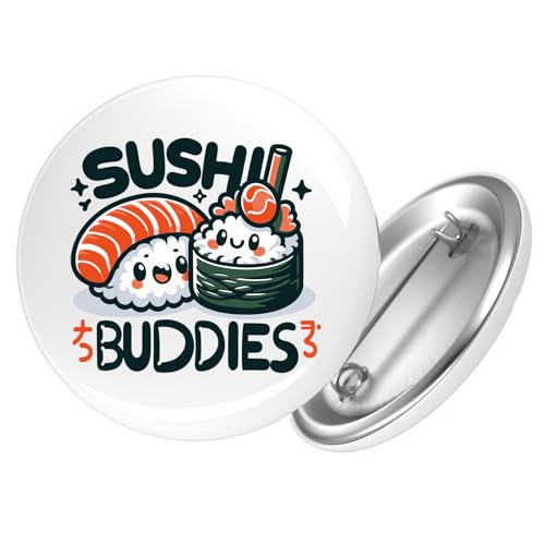 Huuraa Button Sushi Buddies Sushirollen Geschenk Größe 25mm Sushi Buddies Geschenkidee von Huuraa