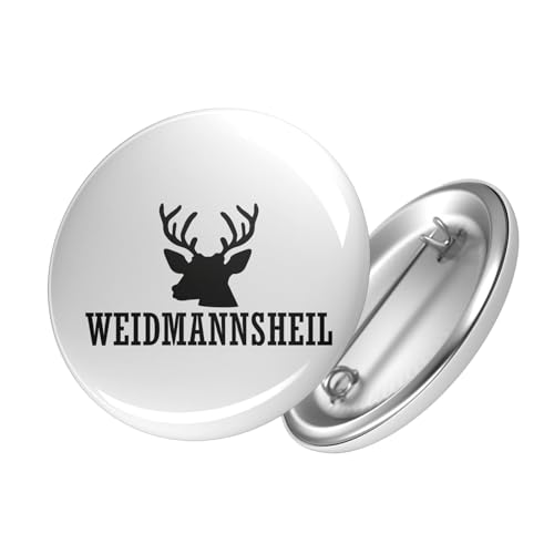 Huuraa Button Weidmannsheil Hirsch Jägergruß Geschenk Ansteckbutton Größe 25mm Weidmannsheil Hirsch Geschenkidee von Huuraa