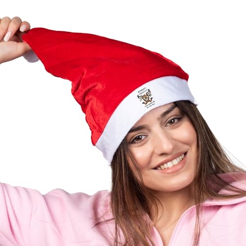 Huuraa Weihnachtsmütze Weihnachtsstress Rentier Geschenk Rot/Weiß Filz Weihnachtsstress Geschenkidee von Huuraa