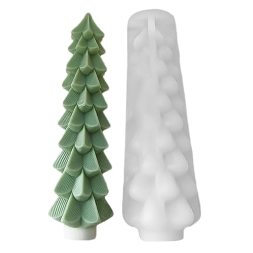 3D-Weihnachtsbaum-Form, Weihnachtsbaum-Silikonform, handgefertigte Seifenformen, Silikon-Bastelform, Weihnachtsdekoration, Weihnachtsbaum-Kerzenform für Zuhause von Huvqianu