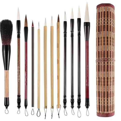 Huvqianu Kalligraphie-Pinsel, Kunstpinsel, professionelles, traditionelles Design sorgt für einen reibungslosen Tintenfluss, feine Borsten optimieren Präzisionsstriche, Malwerkzeug zum Schreiben Huvqianu Kalligraphie-Pinsel, Kunstpinsel, professionelles, traditionelles Design sorgt für einen reibungslosen Tintenfluss, feine Borsten optimieren Präzisionsstriche, Malwerkzeug zum Schreiben von Huvqianu