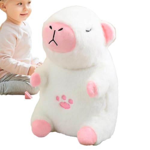 Stuffed Capybara Plush, Soothing Breathing Sleep Companion, 11.81x5.91x3.94 Inch Soft Cuddle Toy with Music and Light, Capybara Hugging Pillow for Kids’ Bedtime Comfort von Huvqianu