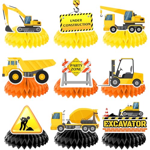 Huxolynifty Technisches Baufahrzeug Waben Tischdek, 9pcs Baumeister Party Tischaufsätze Kreative Tischdekoration für BAU Geburtstag Party Supplies Huxolynifty Technisches Baufahrzeug Waben Tischdek, 9pcs Baumeister Party Tischaufsätze Kreative Tischdekoration für BAU Geburtstag Party Supplies von Huxolynifty