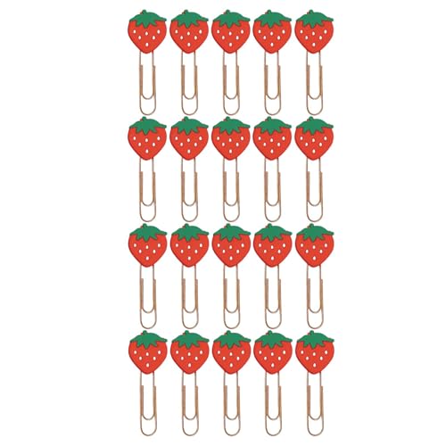 Obstklammern, Obstklammern - Schöne Büroklammern - Memo-Clips in Wassermelonenform, Lesezeichen, dekorative Büroklammern 20 Stück für Notizbücher aus Papier für Dokumente von Huyeruie