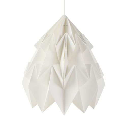 Hwtcjx Papierlampenschirm, Papier Lampenschirm, Origami Design, Nordische Kreativpapier Lampenschirm Deko Papier Laterne Deckenlampen Shade, Moderner Lampen Schirm Rund für Hängelampe, Kürbisform von Hwtcjx