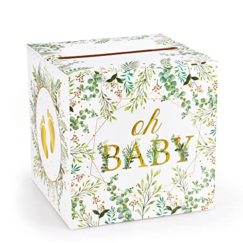 Floral Baby Shower Card Box Favors Post Box Cardboard Receiving Money Box Holder for Reception, Baby Showers, Anniversary, Baby Birthday Party Table Centerpiece Decorations von Hxezoc