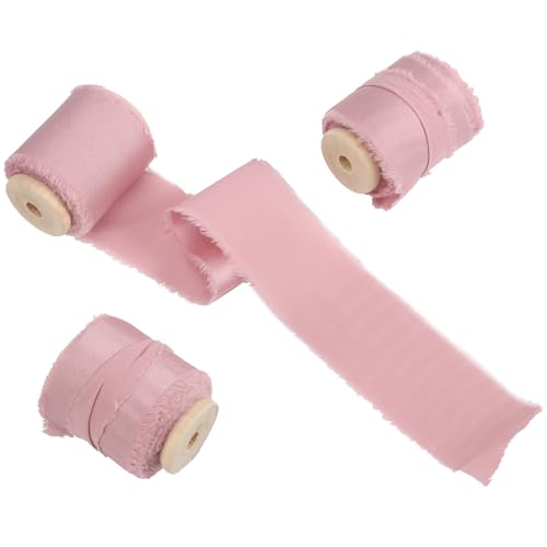 Hxhsgmeh 4cm X 4.5M Satinband Breit Schleifenband Geschenkband Hochzeit Stoffband Seidenband Handgefertigtes Band für Hochzeitseinladungen,Brautsträuße,Geschenkverpackungen von Hxhsgmeh