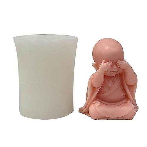 Buddhas Silikonformen in Mönchform, Epoxidharz, DIY, Kerzenformen, Tischdekoration, Werkzeug zur Herstellung von Bastelbedarf, klares Silikonform-Set von Hxyxbnhno