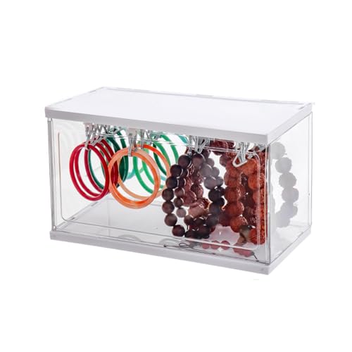 Hxyxbnhno Elegante Acryl-Armband-Vitrine mit Schienen und Haken, vielseitiger Organizer für Ohrringe und Accessoires, Schmuckschatulle, Wie beschrieben von Hxyxbnhno