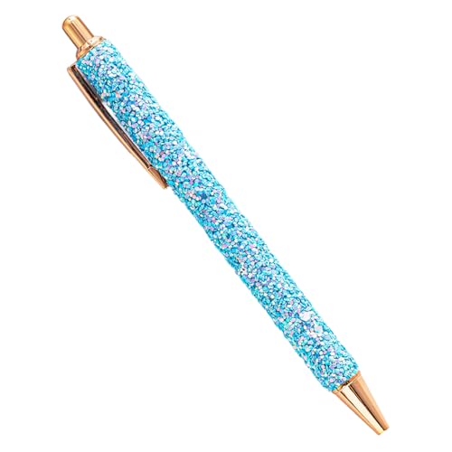 Stilvoller Kugelschreiber mit Pailletten, Journaling-Stift für Damen, Metall, einziehbarer Kugelschreiber, 1,0 mm, reibungsloses Schreiben zum Schreiben von Hxyxbnhno