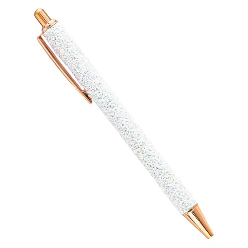 Stilvoller Kugelschreiber mit Pailletten, Journaling-Stift für Damen, Metall, einziehbarer Kugelschreiber, 1,0 mm, reibungsloses Schreiben zum Schreiben von Hxyxbnhno