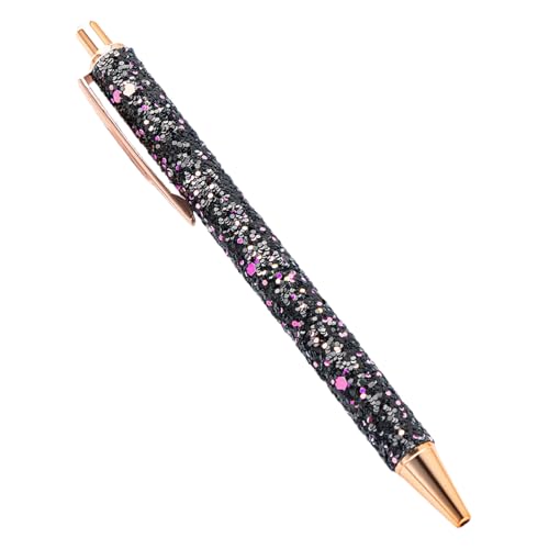 Stilvoller Kugelschreiber mit Pailletten, Journaling-Stift für Damen, Metall, einziehbarer Kugelschreiber, 1,0 mm, reibungsloses Schreiben zum Schreiben von Hxyxbnhno