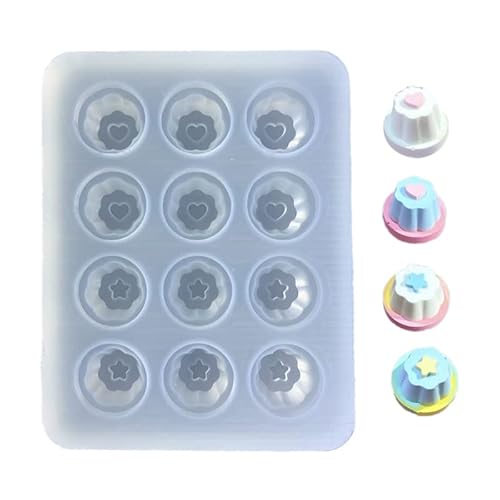 Treibsand Shaker Füllstoff Epoxidharz Form Harzfüllung Silikonform DIY Gießwerkzeuge Silikon Wachs Dichtung Matte, Kuchen Puck Formen-Set von Hxyxbnhno