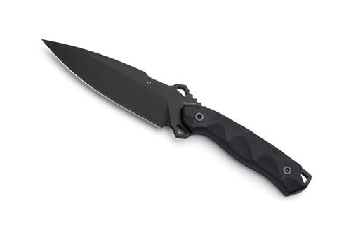 Taktisches Messer PHOBOS in Schwarz (Black). Wildschneidige Klinge aus Sleipner-Stahl, ergonomischer G10-Griff, inklusive Kydex-Hülle. Messer entworfen und hergestellt von Hydra Knives in Spanien von Hydra TAC