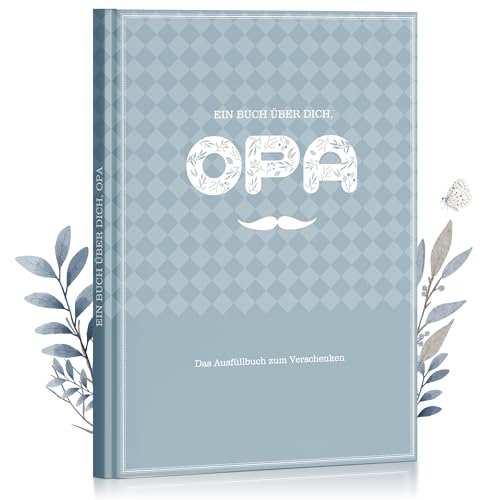 Buch über Opa als Geschenk, Opa was kannst du erzählen | Das persönliche Ausfüllbuch für die Lebensgeschichte deiner Opa | Verschenken für die Opa zum Geburtstag, Weihachten oder Vatertag von Hyggartn