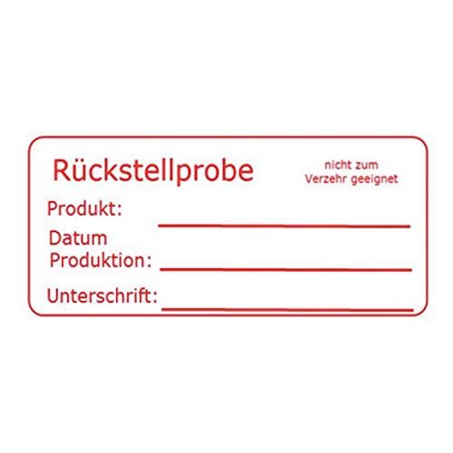 Hygiene Netzwerk Etikett Rückstellprobe | 70x35mm auf einer Rolle mit Spender | 500 Label | wasserlöslich | selbstklebend | Kennzeichnung Behälter Boxen | Aufkleber | Haushaltsetiketten | Beschriftung von Hygiene-Netzwerk