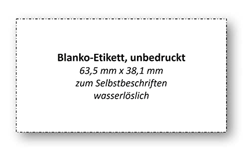 Hygiene Netzwerk Etikett blanko | 70x35mm auf einer Rolle (lose Rolle) | 500 Label | wasserlöslich | selbstklebend | Kennzeichnung Boxen | Aufkleber | Haushaltsetiketten | Beschriftung von Hygiene-Netzwerk