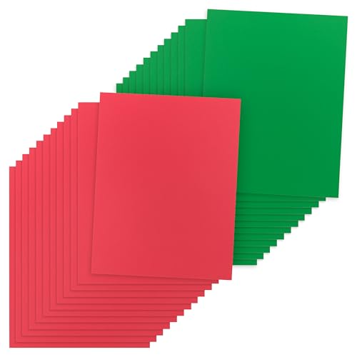 Hygloss 90 Blatt farbiges Papier für Weihnachten, 27,9 x 43,2 cm, rot und grün, Briefgröße, farbiges Kopierpapier, 89 g/m², säurefrei, lichtbeständig von Hygloss