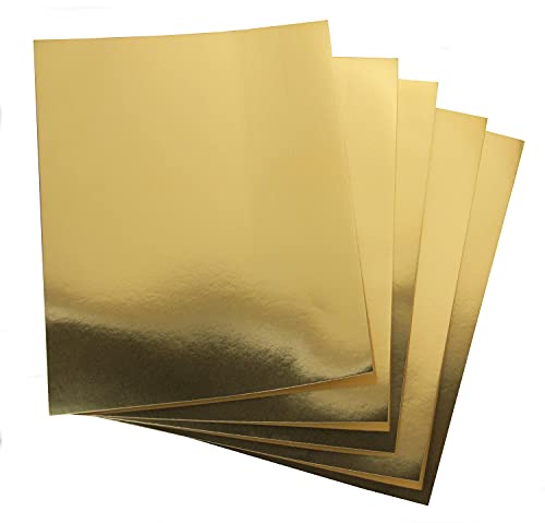 Hygloss Gold, 21,6 x 27,9 cm Metallic-Folie, goldfarben, 25 Blatt – für Kunst und Handwerk, Aktivitäten im Klassenzimmer und Künstler, Papier, 8.5" x 11" von Hygloss