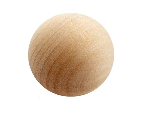 Hygloss Holz-Bastelkugeln, unlackiert, natürliche Holzkunst, Zoll, 18 Stück, 3,8 cm, 18 Stück von Hygloss