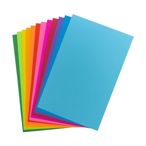 Hygloss Karton in leuchtenden Farben – 27,9 x 43,2 cm, 12 verschiedene Farben, 144 Blatt, 176 g/m², lichtbeständig, säurefreies Kartonpapier von Hygloss