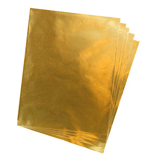 Hygloss Metallic Foil Paper Sheets 25,4 x 33 cm, 50 Blatt, Papier, Gold, 10" x 13" von Hygloss