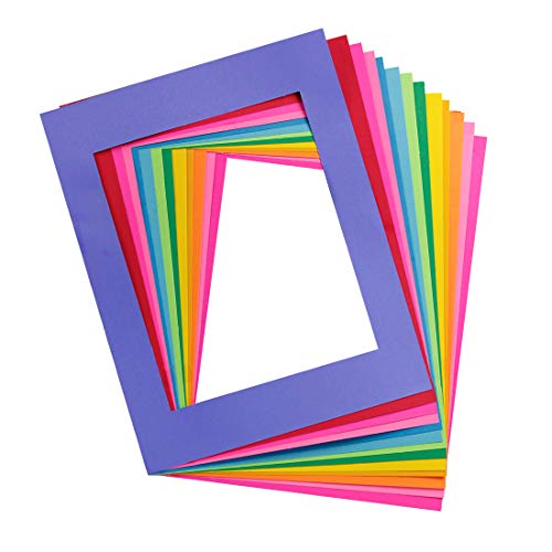 Hygloss Products Papierrahmen, 29,5 kg, Karton, 27,9 x 35,6 cm, Buchstabengröße, 20,3 x 25,4 cm, 10–12 verschiedene Farben, 96 Stück, groß (27,9 x 35,6 cm) von Hygloss