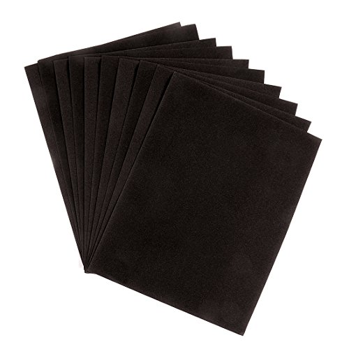 Hygloss Schwarz, 10 Blatt Velourspapier von Hygloss