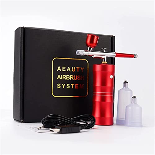 HynJGih Farbspritzpistole Airbrush for Nail Art Tattoo Cake Nano Fog Mist Sprayer Tool(Rosso) von HynJGih