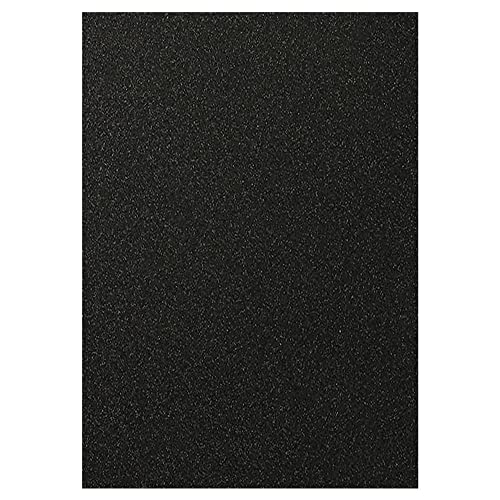 Hysiwen 20 Blatt schwarzer Glitzer-Karton, 250 g/m², A4, glitzerndes Papier für Karten, Einladungen, Papierbastelarbeiten, Party-Dekoration von Hysiwen