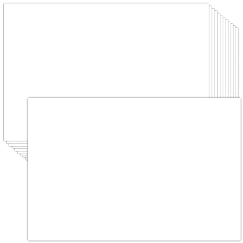 Hysiwen 50 Blatt weißer Karton, 10,2 x 15,2 cm, 250 g/m², blanko, Kartonpapier für Postkarten, Einladungskarten, Grußkarten, Papierbasteln oder Zeichnen, (W46) von Hysiwen