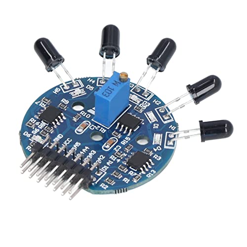 5-Wege-Flammensensormodul, Digitaler Analoger Flammensensor, 5-Wege-Flammensensormodul, Feuerlöscher-Sensorplatine Zur Erkennung von Bewegungsmeldern von Hyuduo