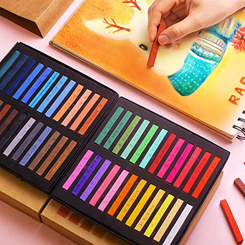 Hyuduo Weiche Trockene Pastellsticks, 24.12.36/48 Farben Lebendige Kreide Pastells Set Leicht für Kunstzeichnung Malerei Vorräte mit Quadratischen Stöcken. Delne Arbeiten mit Sicheren Pastellen (12 Hyuduo Weiche Trockene Pastellsticks, 24.12.36/48 Farben Lebendige Kreide Pastells Set Leicht für Kunstzeichnung Malerei Vorräte mit Quadratischen Stöcken. Delne Arbeiten mit Sicheren Pastellen (12 von Hyuduo