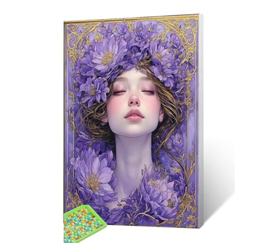 5D Diamond Painting Erwachsene Kits, DIY Blumen für Frauen Diamond Painting Bilder, Mosaikherstellung Malen Nach Zahlen Full Drill Stickerei Malerei Kits für Home Wand Dekorieren 100x130cm S-246 von Hyupuanj