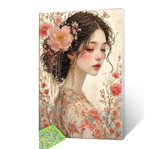 5D Diamond Painting Erwachsene Kits, DIY Blumen für Frauen Diamond Painting Bilder, Mosaikherstellung Malen Nach Zahlen Full Drill Stickerei Malerei Kits für Home Wand Dekorieren 100x130cm S-248 von Hyupuanj