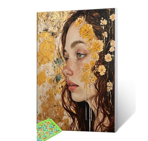 5D Diamond Painting Erwachsene Kits, DIY Frau Diamond Painting Bilder, Mosaikherstellung Malen Nach Zahlen Full Drill Stickerei Malerei Kits für Home Weihnachten Wand Dekorieren 100x130cm S-230 von Hyupuanj