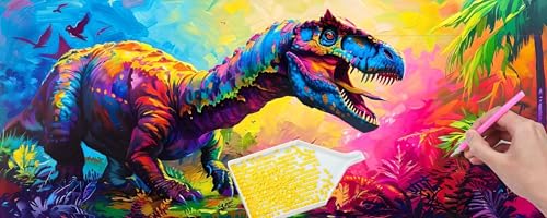 Diamond Painting Kits for Erwachsene Groß, 5D Diamant Painting Kinder Set, Full Drill DIY Diamond Painting Dinosaurier Arts Craft Pictures for as a Relaxation and Wall Dekor Geschenk 80x240 cm B-439 von Hyupuanj