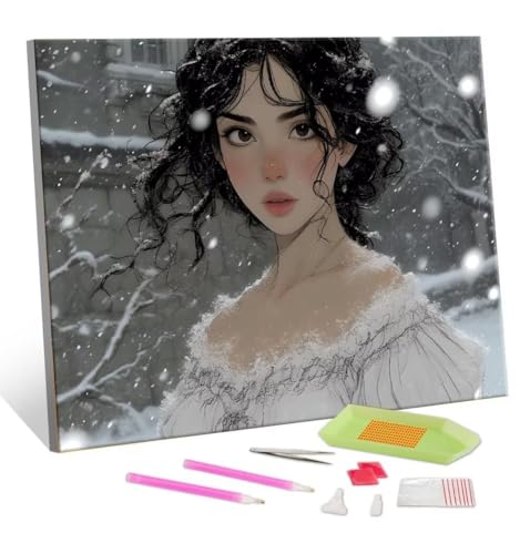 Diamond Painting Kits für Erwachsene Kinder DIY 5D Diamond Art Mädchen Paint mit Runden Diamond Full Drill Gem Art Painting Kit Diamond Painting Zubehör, für Home Wall Decor Geschenke 30x40cm S-212 von Hyupuanj