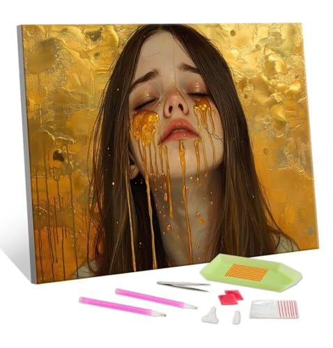 Diamond Painting Kits für Erwachsene Kinder DIY 5D Diamond Art Mädchen Paint mit Runden Diamond Full Drill Gem Art Painting Kit Diamond Painting Zubehör, für Home Wall Decor Geschenke 30x40cm S-211 von Hyupuanj