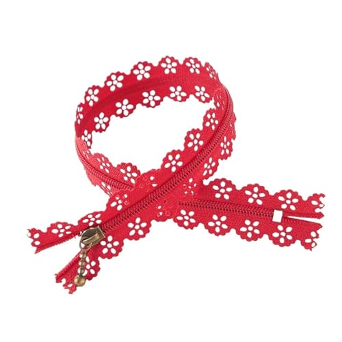 10 Stück 15–30 cm # Nylon-Verschluss, hohler Reißverschluss (10 Stück rot, 15 cm) von Hyuwdai