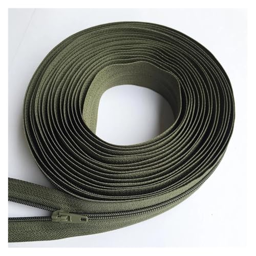 3# Nylon-Reißverschluss auf Rolle, 3~20 Meter, mit Schiebern for Schneidern, Nähen von Kleidung, DIY-Taschen, Zubehör, Reißverschlüsse(Army Green 327,20 METER 40 SLIDERS_3#) von Hyuwdai