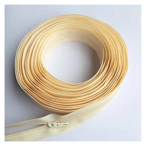 3# Nylon-Reißverschluss auf Rolle, 3~20 Meter, mit Schiebern for Schneidern, Nähen von Kleidung, DIY-Taschen, Zubehör, Reißverschlüsse(Mi Huang 104,20 METER 40 SLIDERS_3#) von Hyuwdai