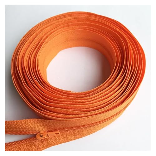 3# Nylon-Reißverschluss auf Rolle, 3~20 Meter, mit Schiebern for Schneidern, Nähen von Kleidung, DIY-Taschen, Zubehör, Reißverschlüsse(Orange 157,20 METER 40 SLIDERS_3#) von Hyuwdai