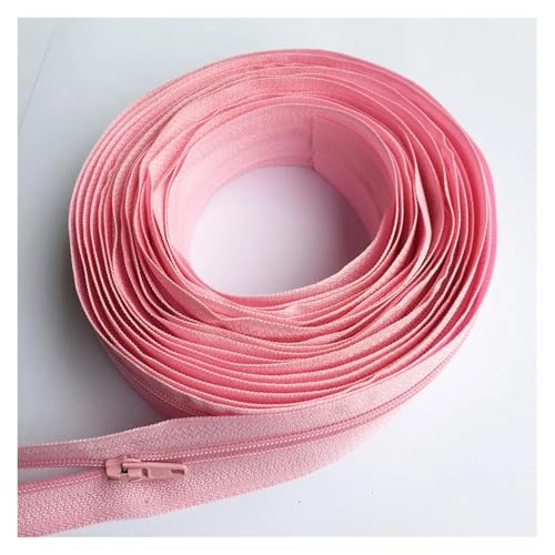 3# Nylon-Reißverschluss auf Rolle, 3~20 Meter, mit Schiebern for Schneidern, Nähen von Kleidung, DIY-Taschen, Zubehör, Reißverschlüsse(Pink 134,20 METER 40 SLIDERS_3#) von Hyuwdai