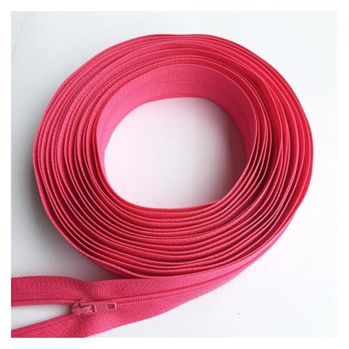 3# Nylon-Reißverschluss auf Rolle, 3~20 Meter, mit Schiebern for Schneidern, Nähen von Kleidung, DIY-Taschen, Zubehör, Reißverschlüsse(Rose Red 144,20 METER 40 SLIDERS_3#) von Hyuwdai